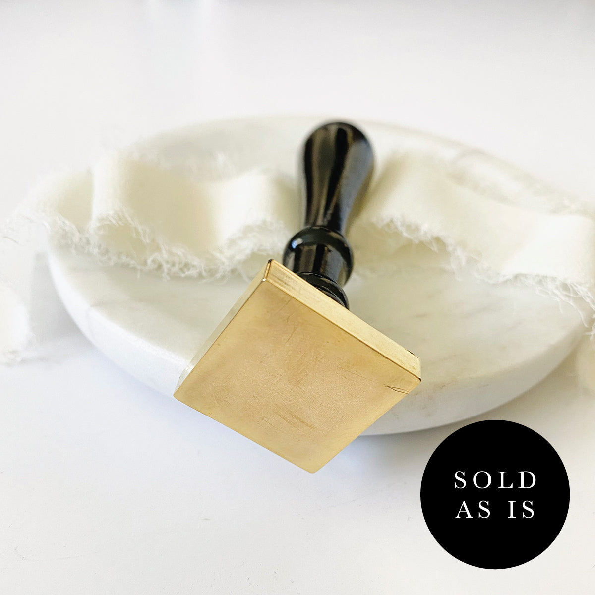 Sold As Is - Blank Square Wax Stamp