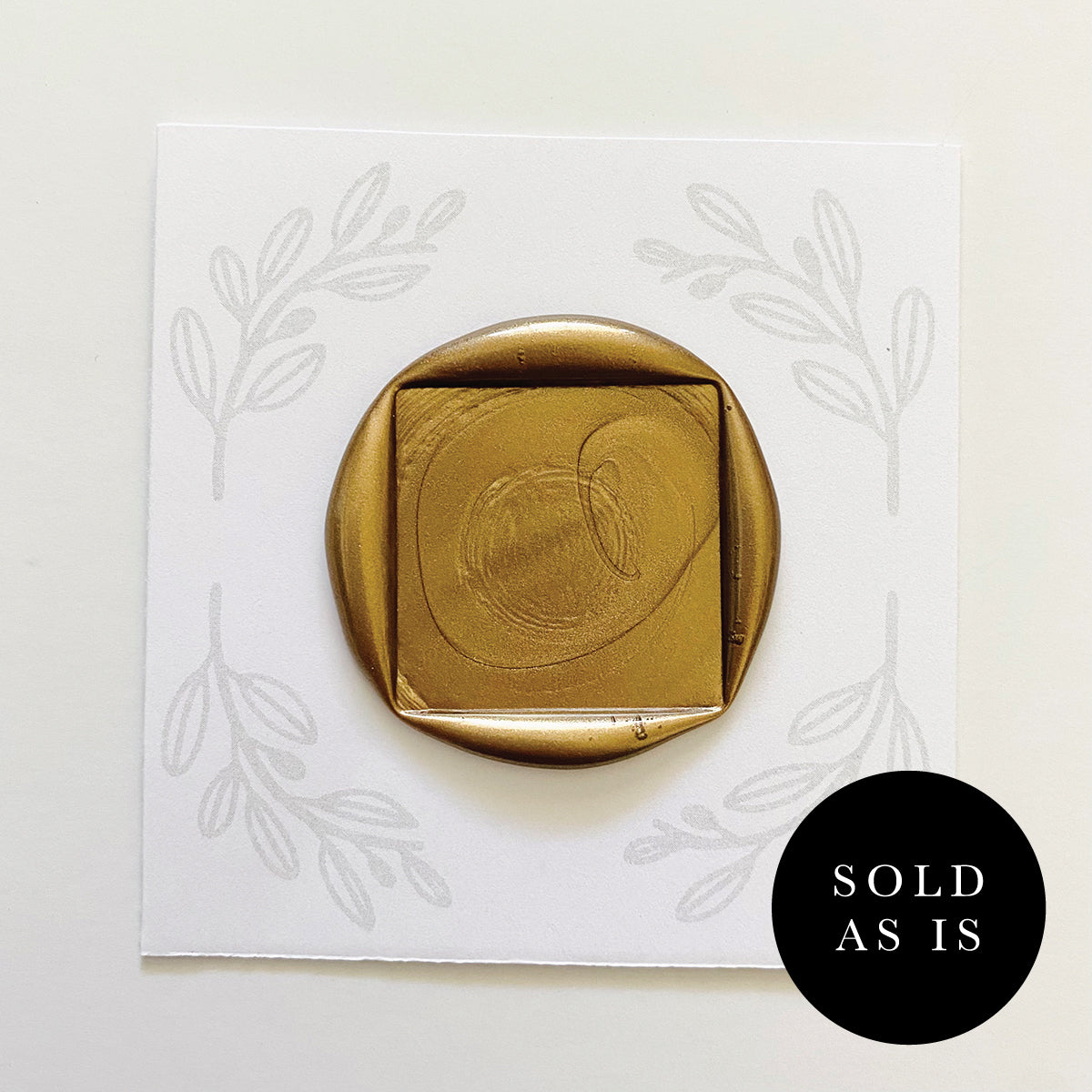 Sold As Is - Blank Square Wax Stamp