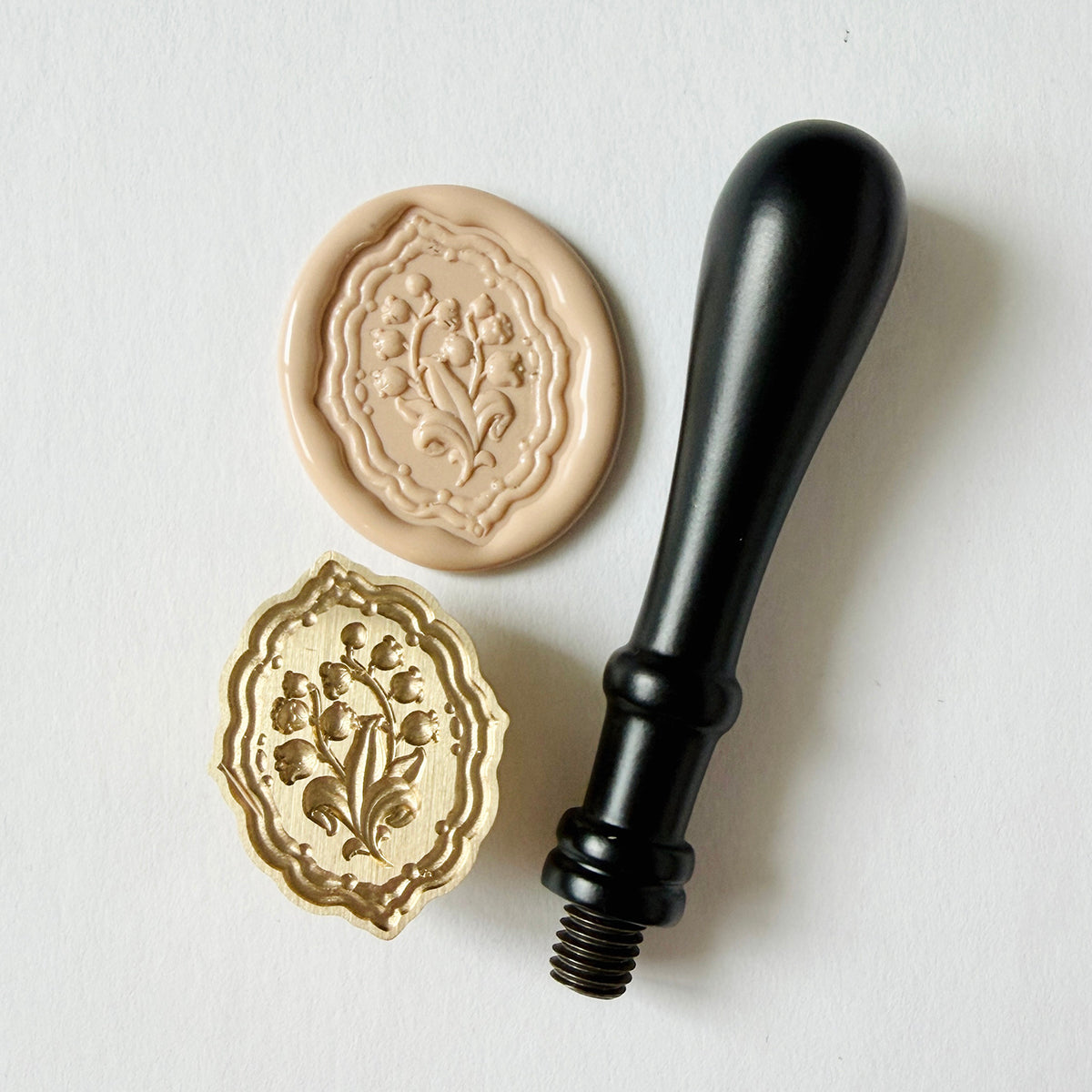 Framed Lily of The Valley Wax Seal Stamp 3-D