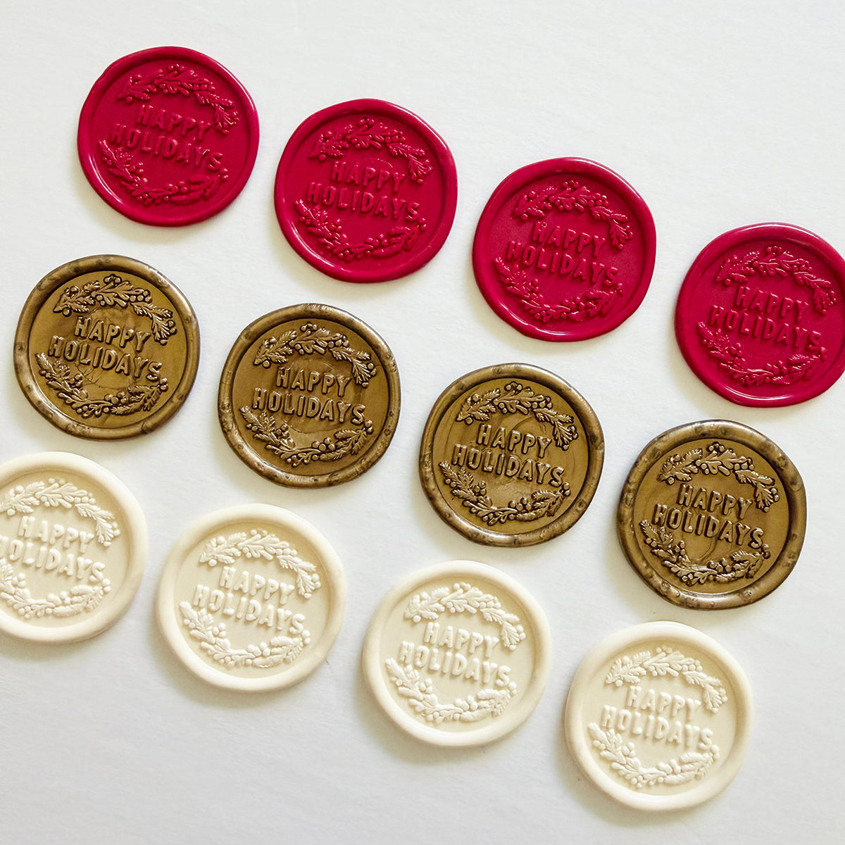 Happy Holidays Wax Seal Stamp