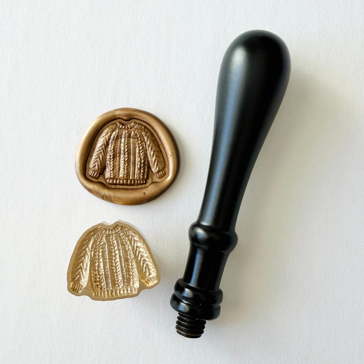 Mini Cable Knit Sweater Wax Seal Stamp 3-D