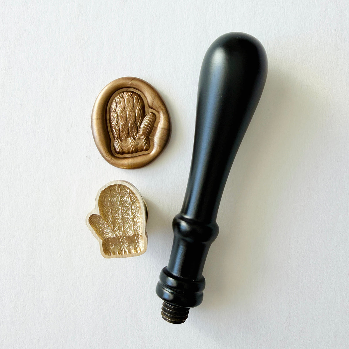 Mini Knit Mittens Wax Seal Stamp 3-D