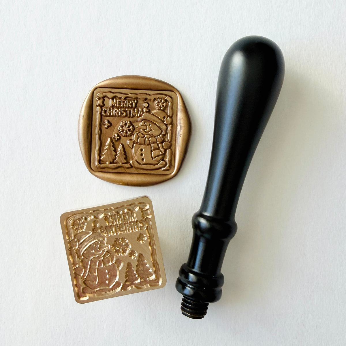 Merry Christmas Snowman Wax Seal Stamp