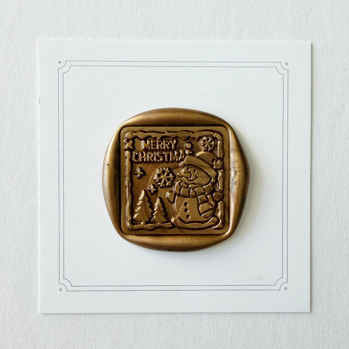 Merry Christmas Snowman Wax Seal Stamp