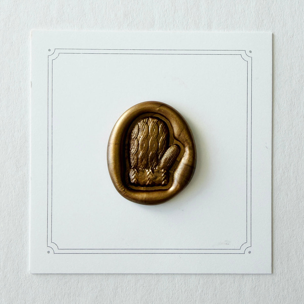 Mini Knit Mittens Wax Seal Stamp 3-D