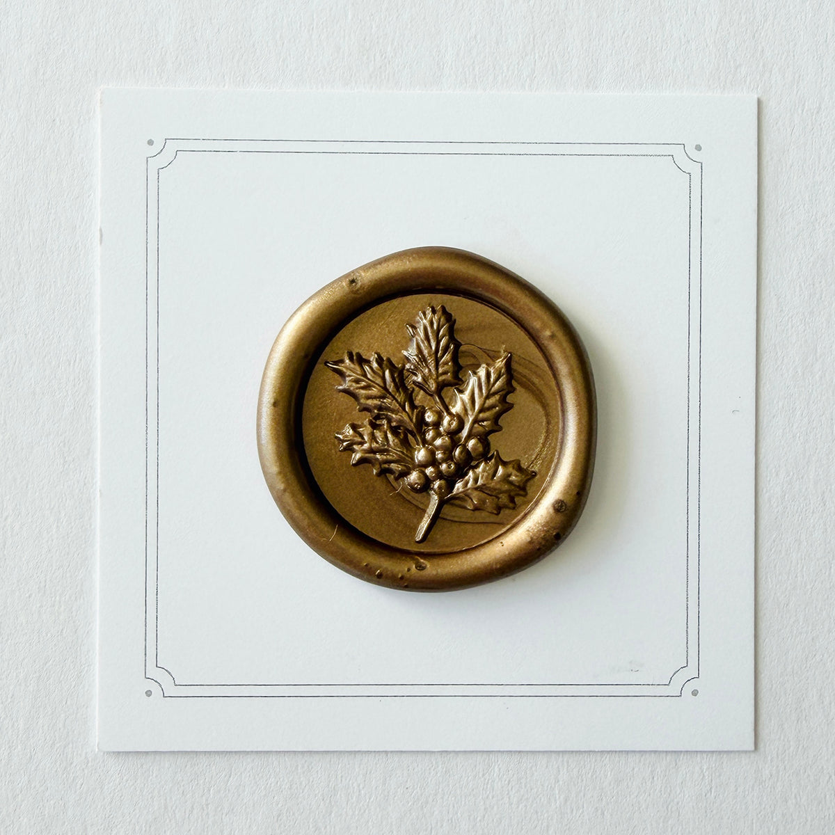 Holly Branch Wax Seal Stamp 3-D