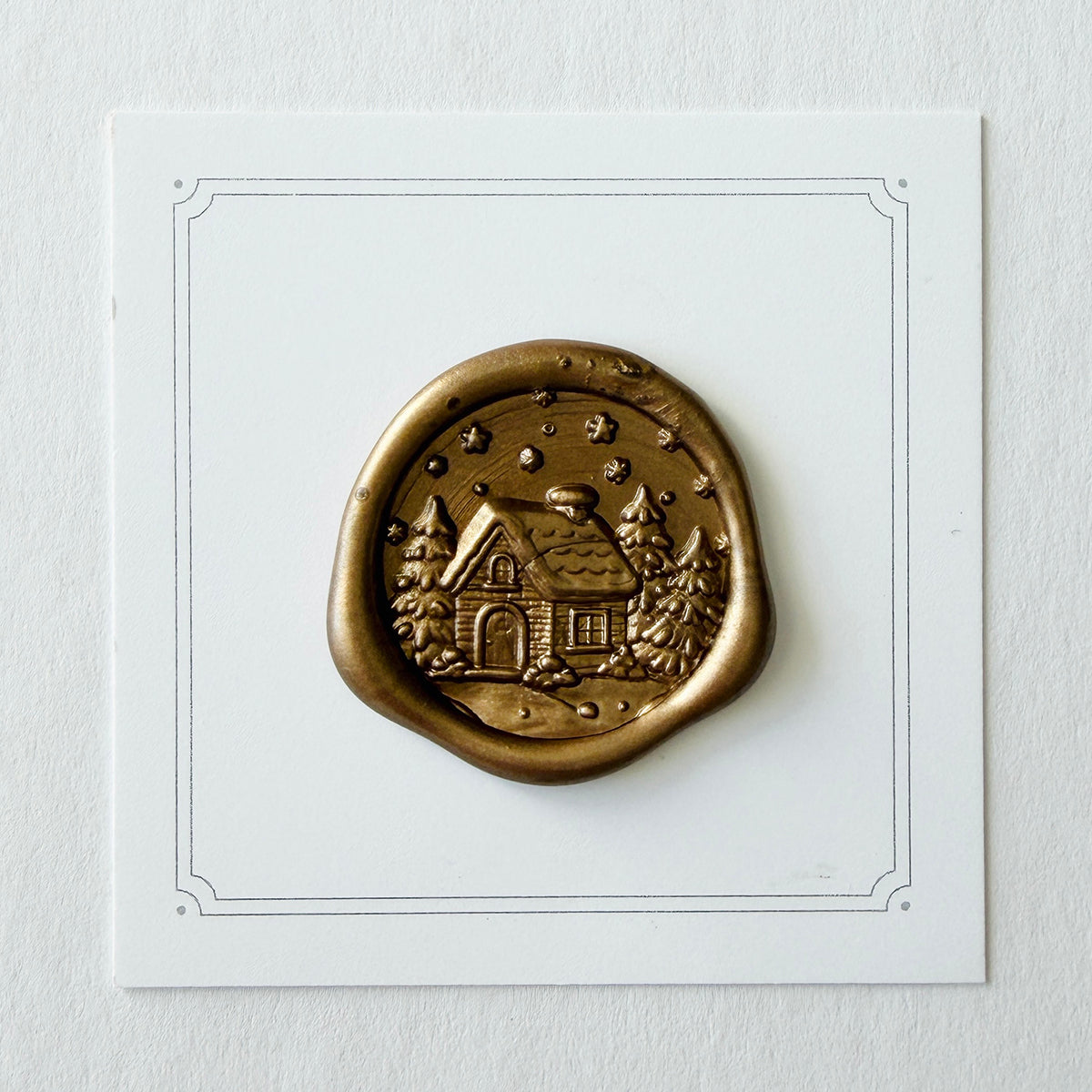Holiday Cottage Wax Seal Stamp 3-D