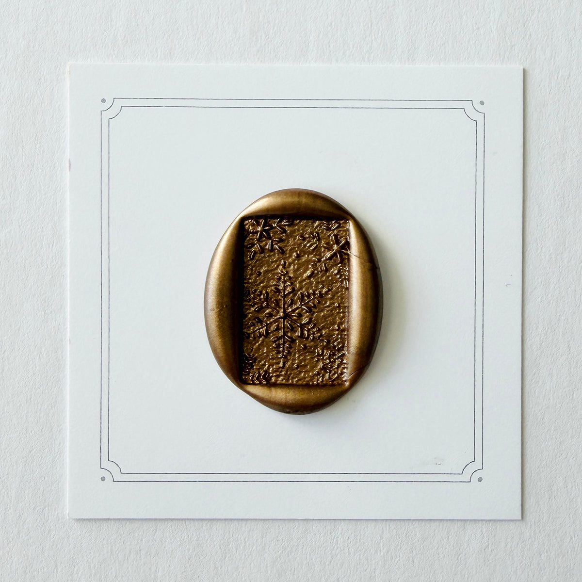 Rectangle Snowflakes Wax Seal Stamp