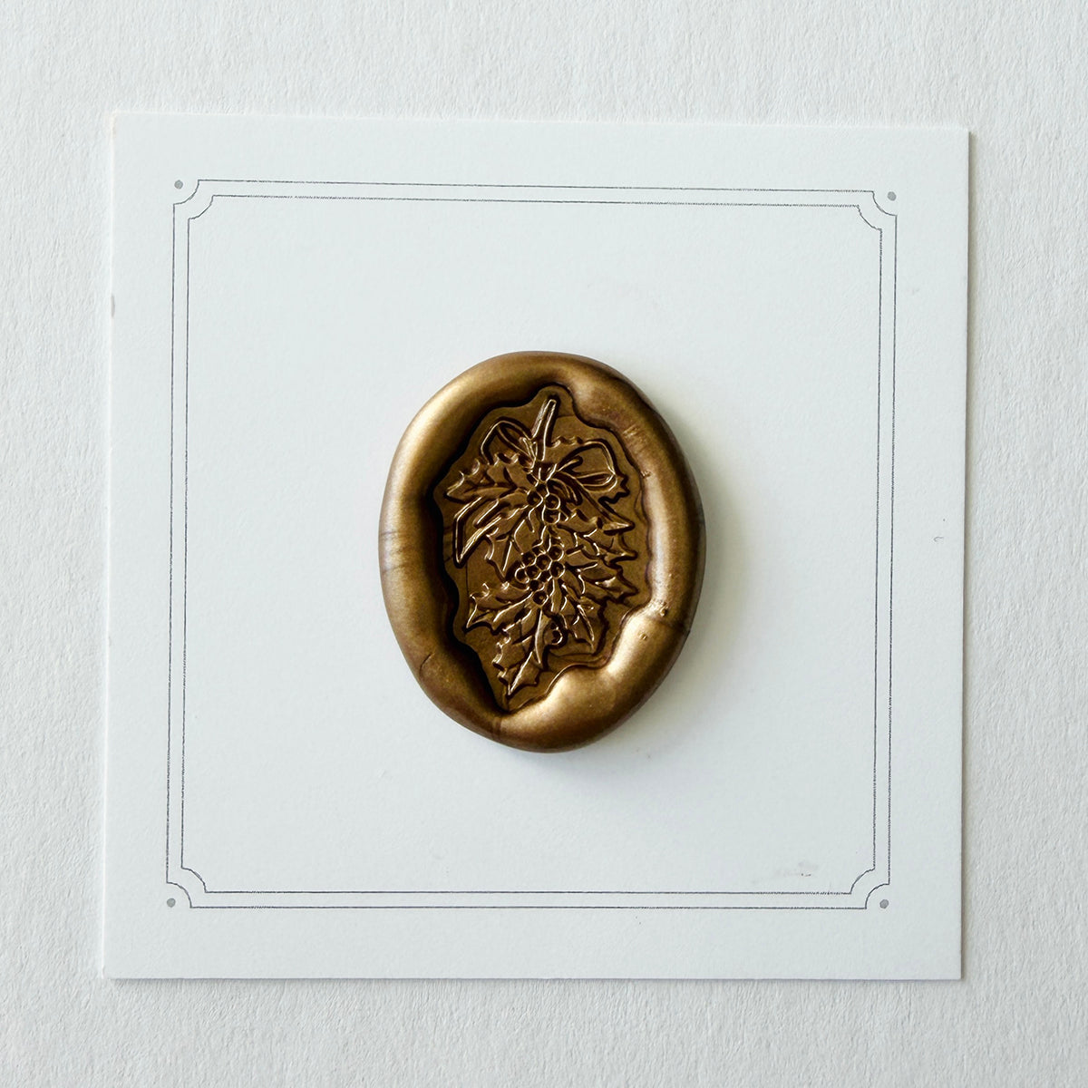 Mini Holly Greenery Wax Seal Stamp