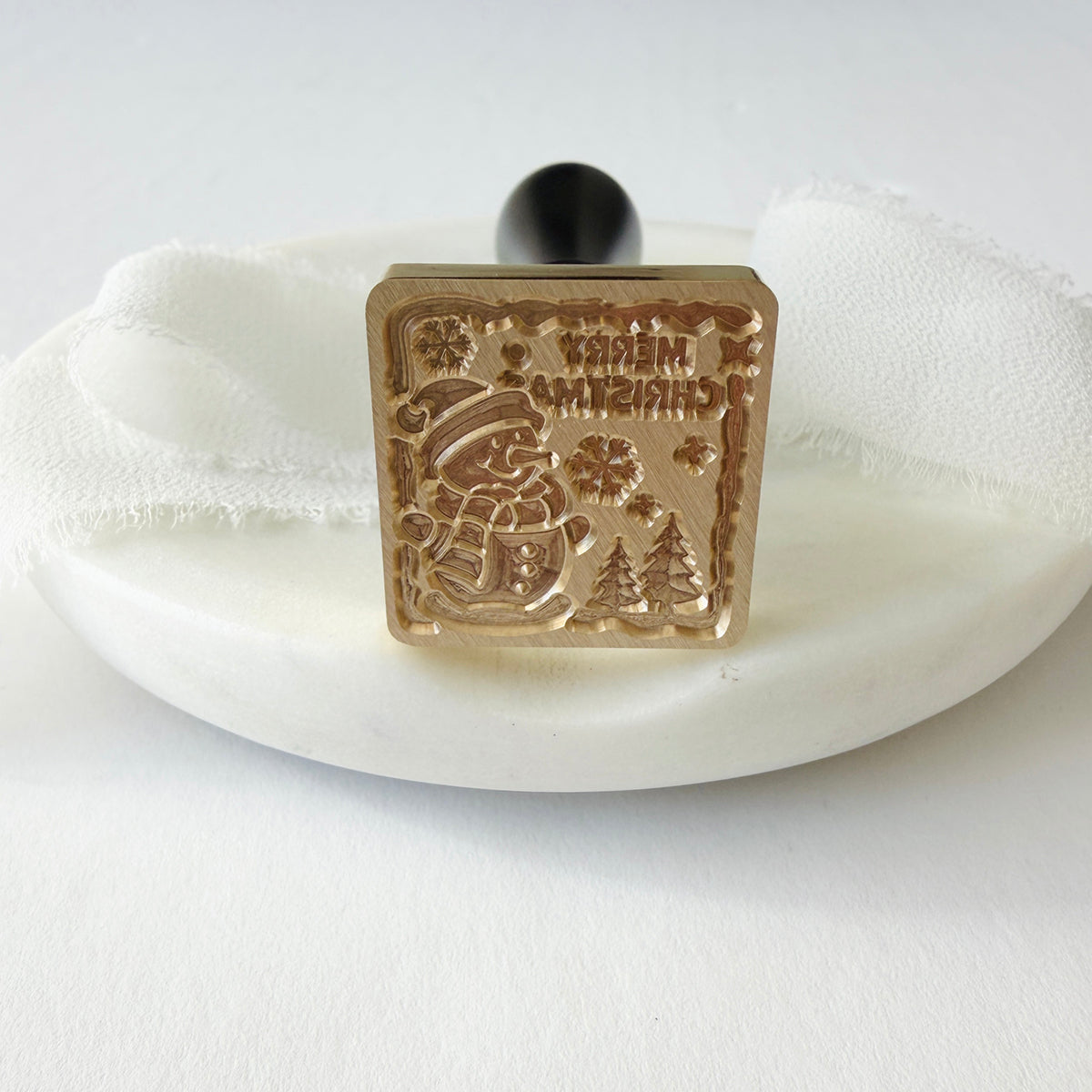 Merry Christmas Snowman Wax Seal Stamp