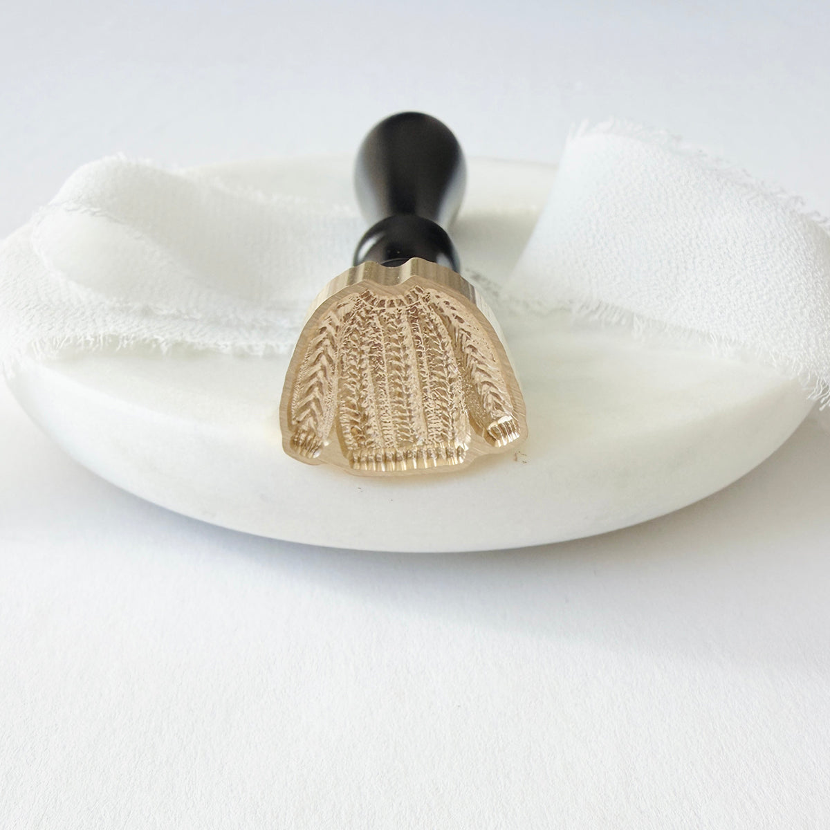 Mini Cable Knit Sweater Wax Seal Stamp 3-D