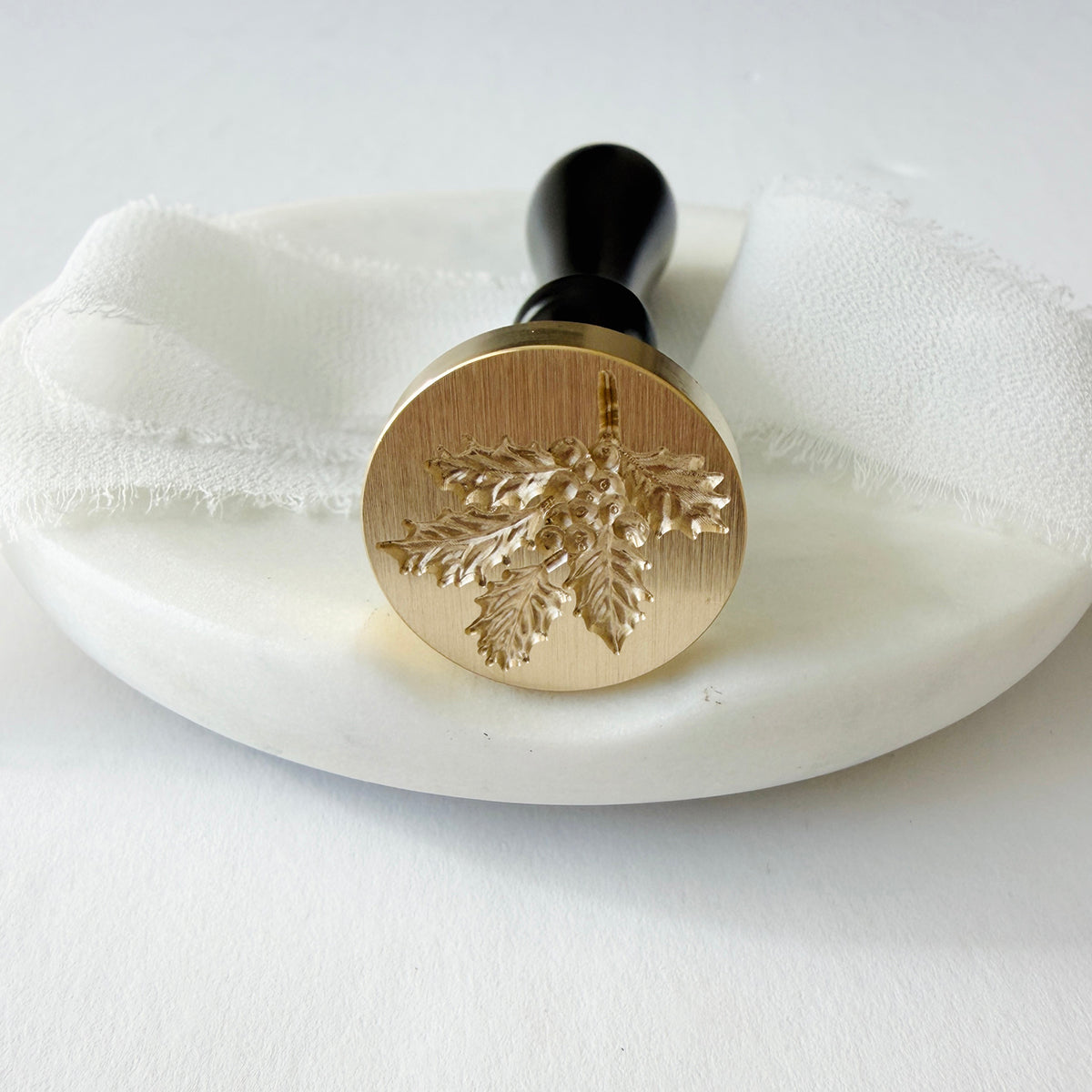 Holly Branch Wax Seal Stamp 3-D