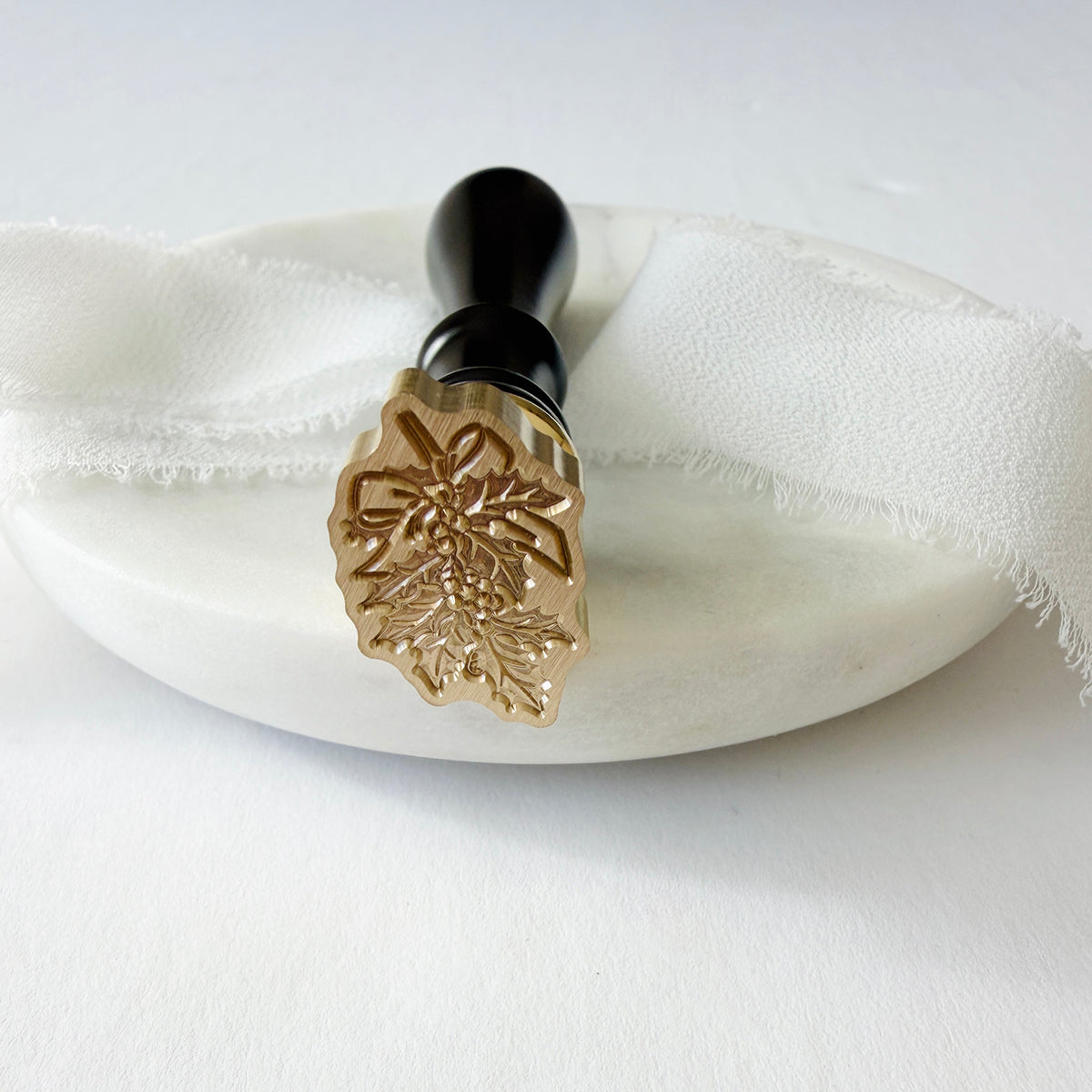 Mini Holly Greenery Wax Seal Stamp