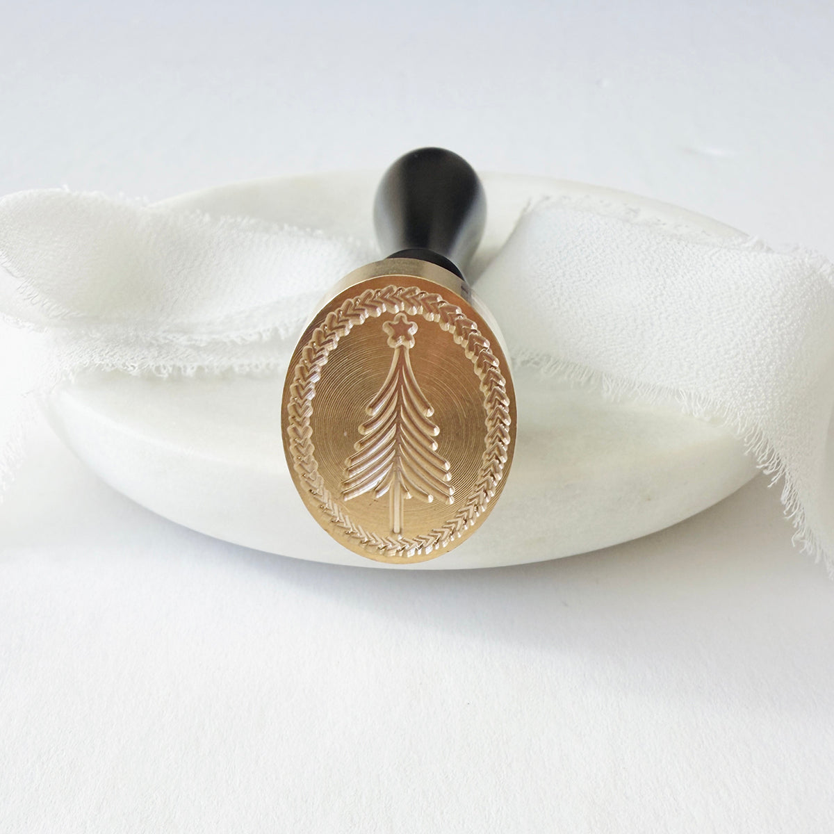 Scandinavian Christmas Tree Wax Seal Stamp - Sold As Is