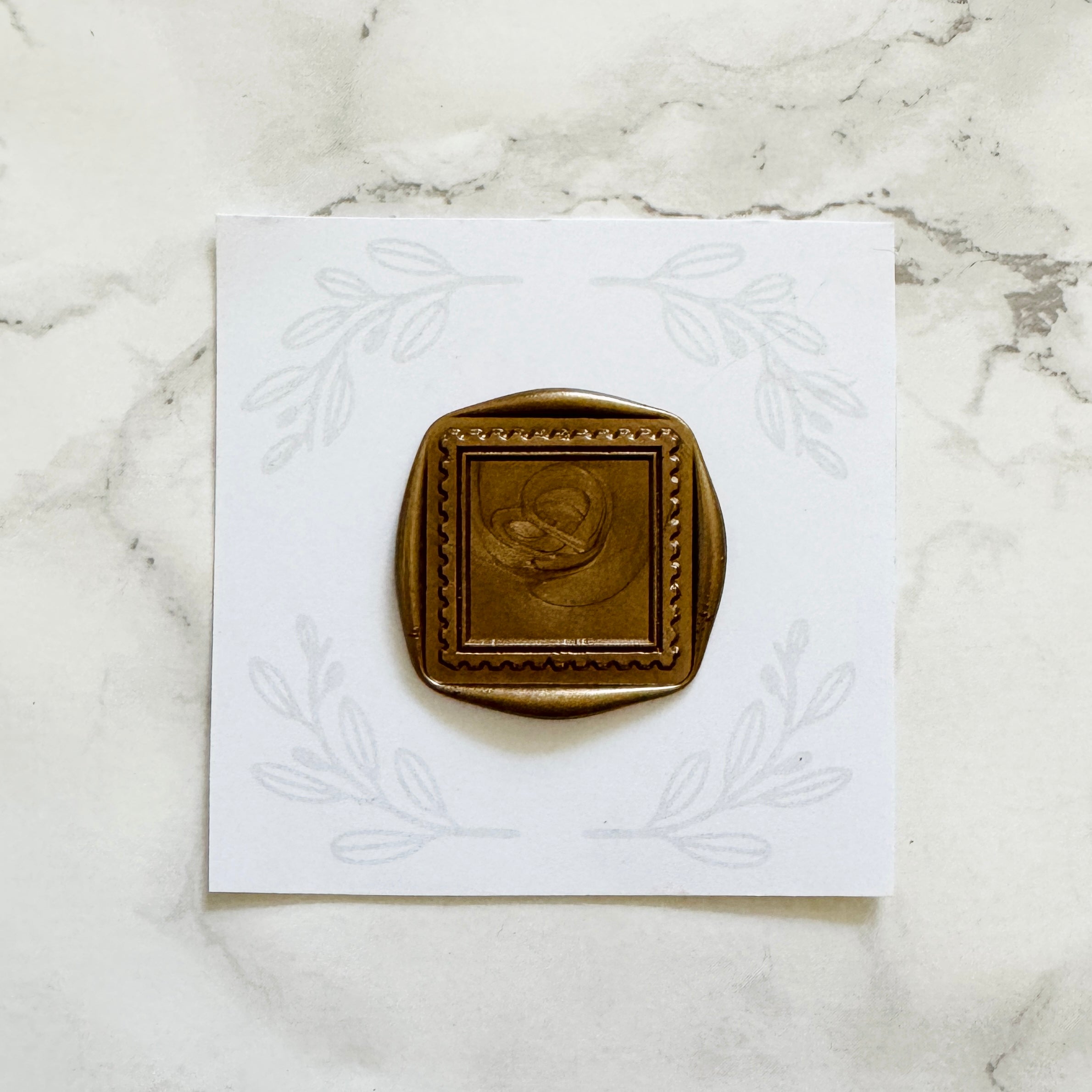 Postage Stamp Frame Wax Seal