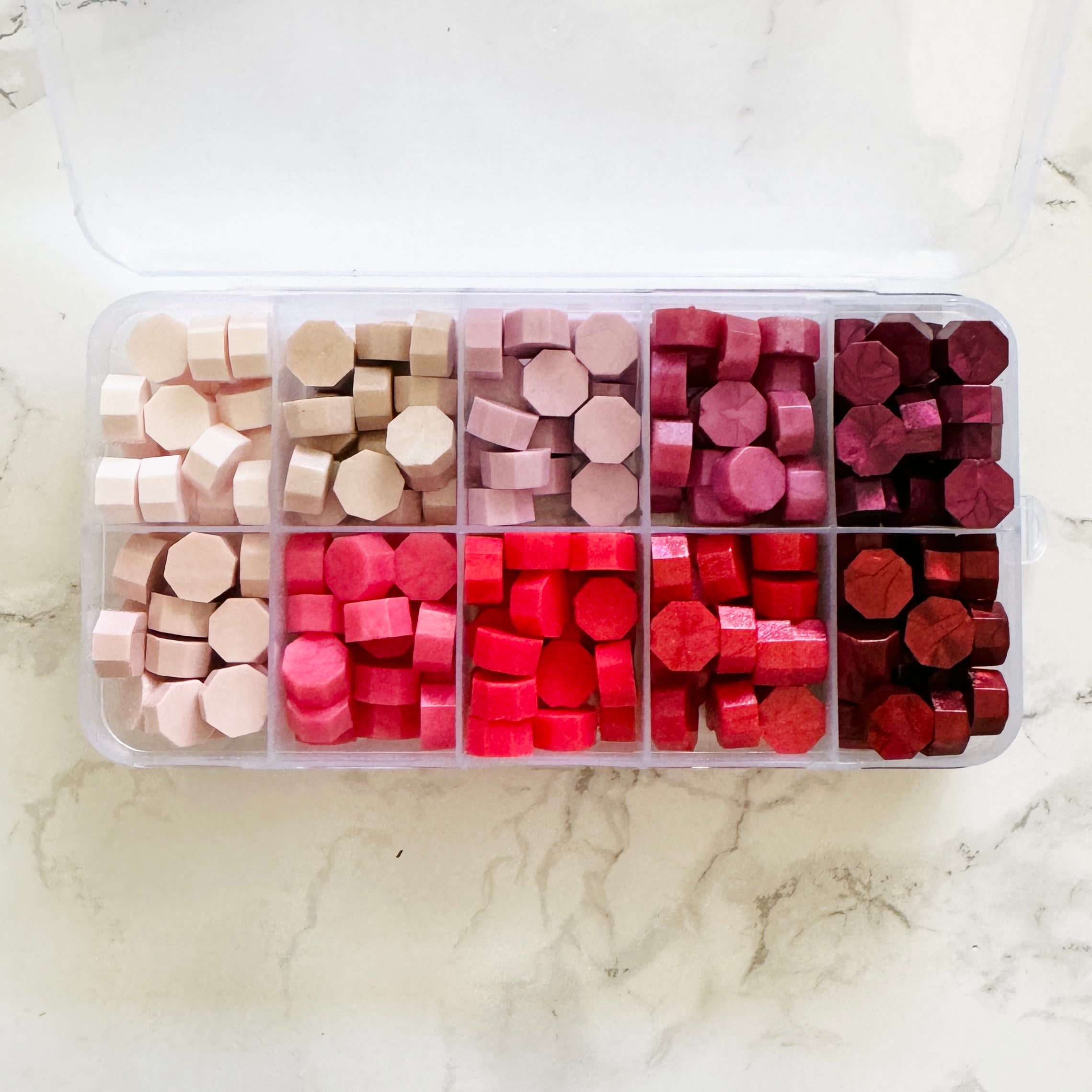 Pink Sealing Wax Bead Set - 10 Colors