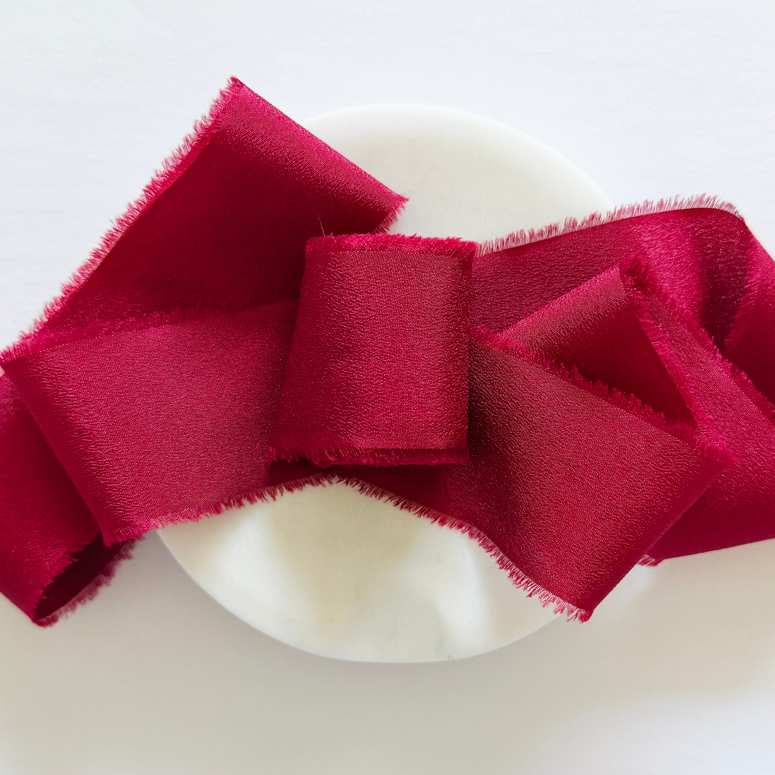 Ruby Crepe Silk Ribbon