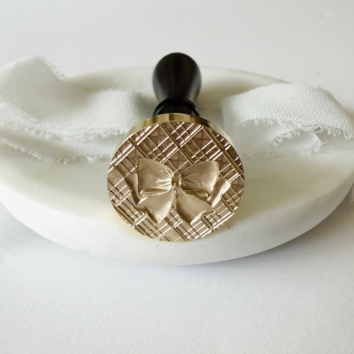 Bow & Plaid Wax Seal Stamp 3-D