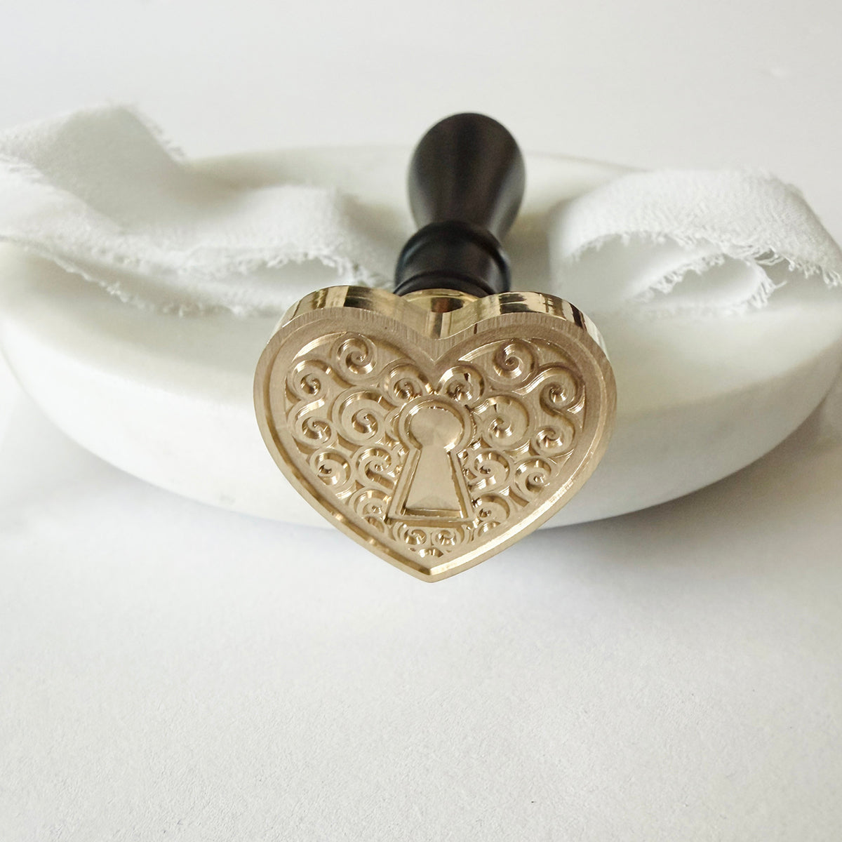 Locked Heart Wax Seal Stamp