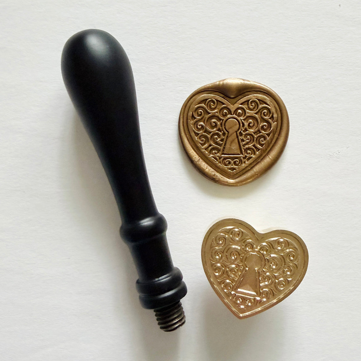 Locked Heart Wax Seal Stamp