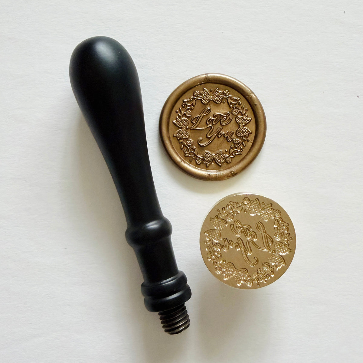 Love You Wreath Wax Seal Stamp