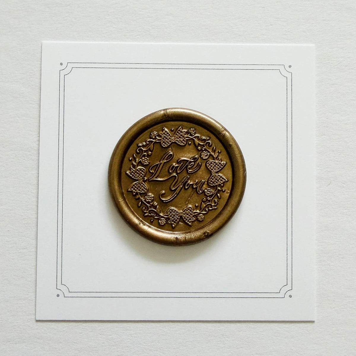 Love You Wreath Wax Seal Stamp
