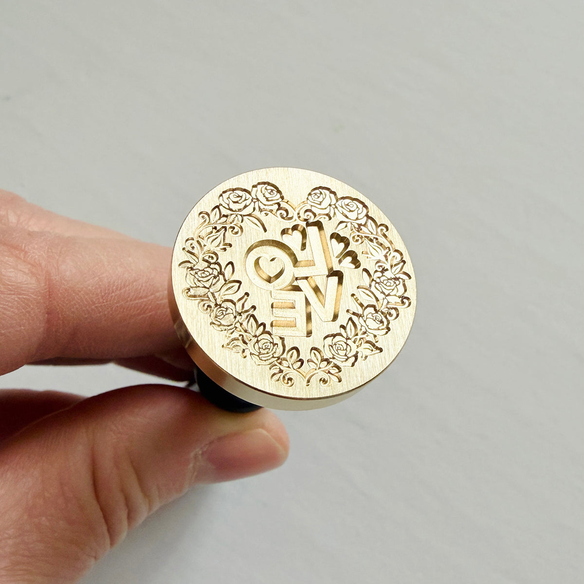 Love Heart Wreath Wax Seal Stamp