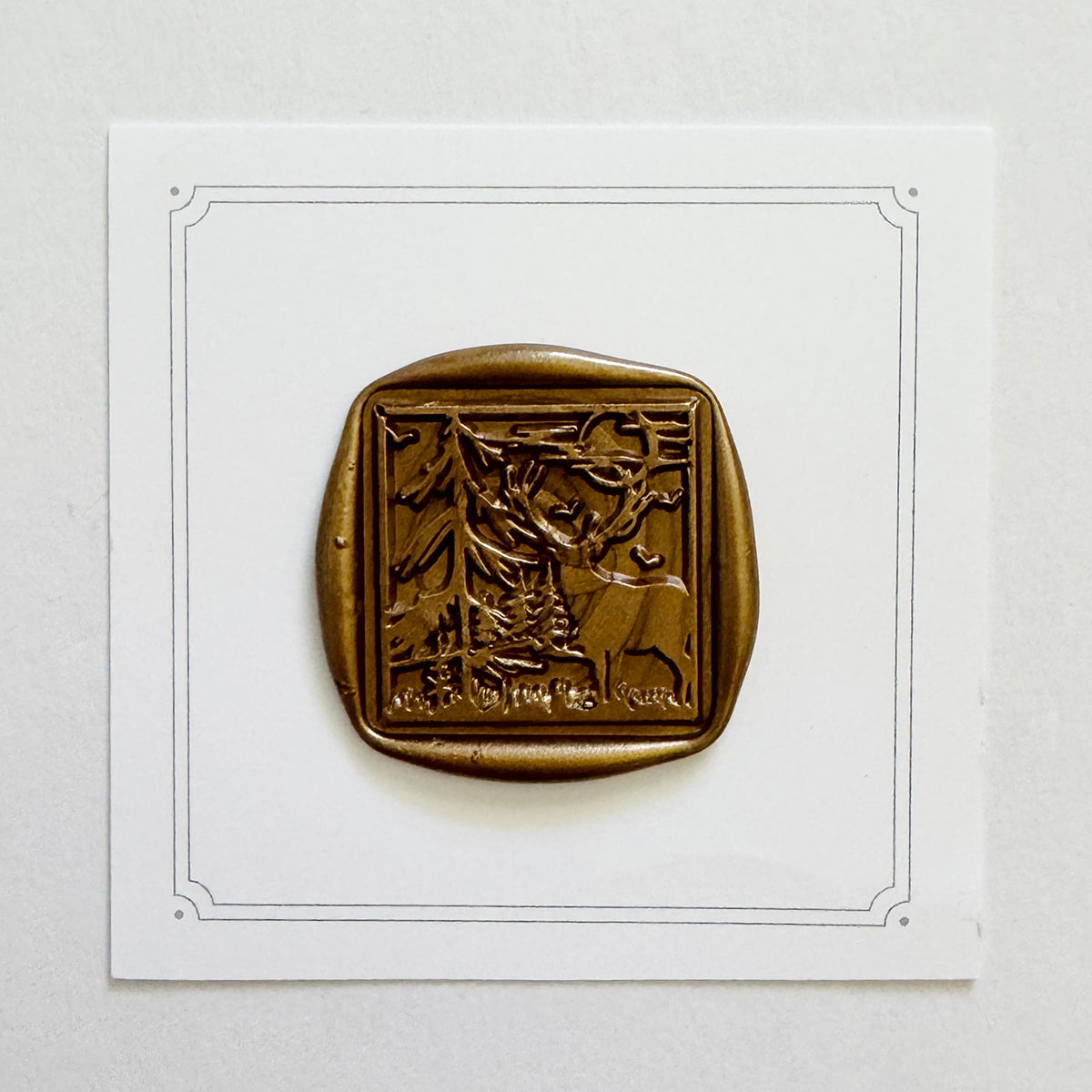 Deer in the Forest Wax Stamp