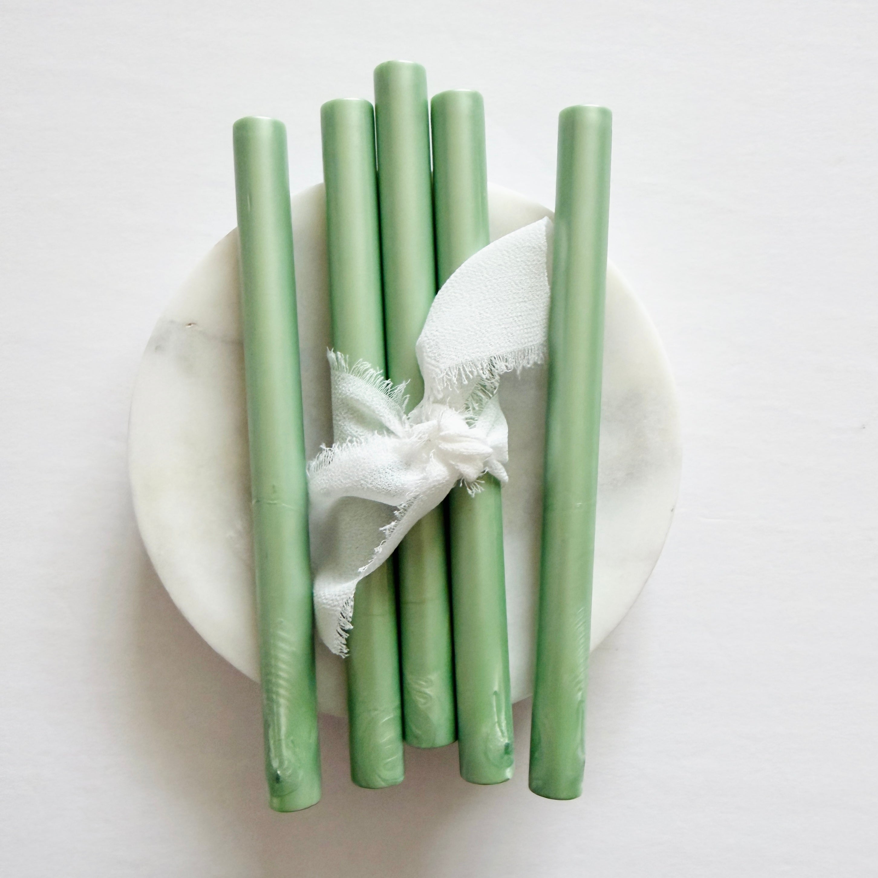 Metallic Leaf Green Wax Sticks