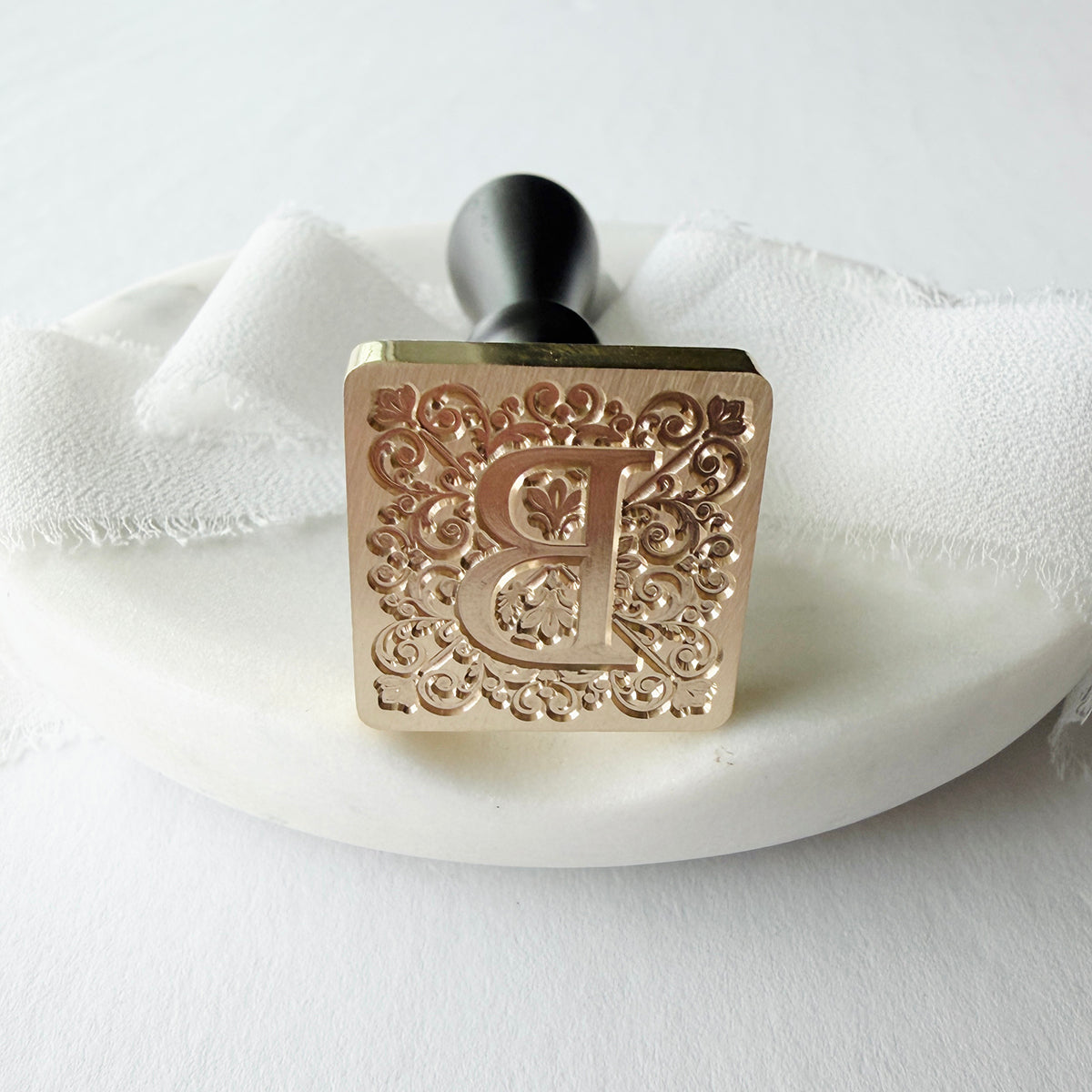 Initial Elegant Square Wax Seal Stamp (A-Z)