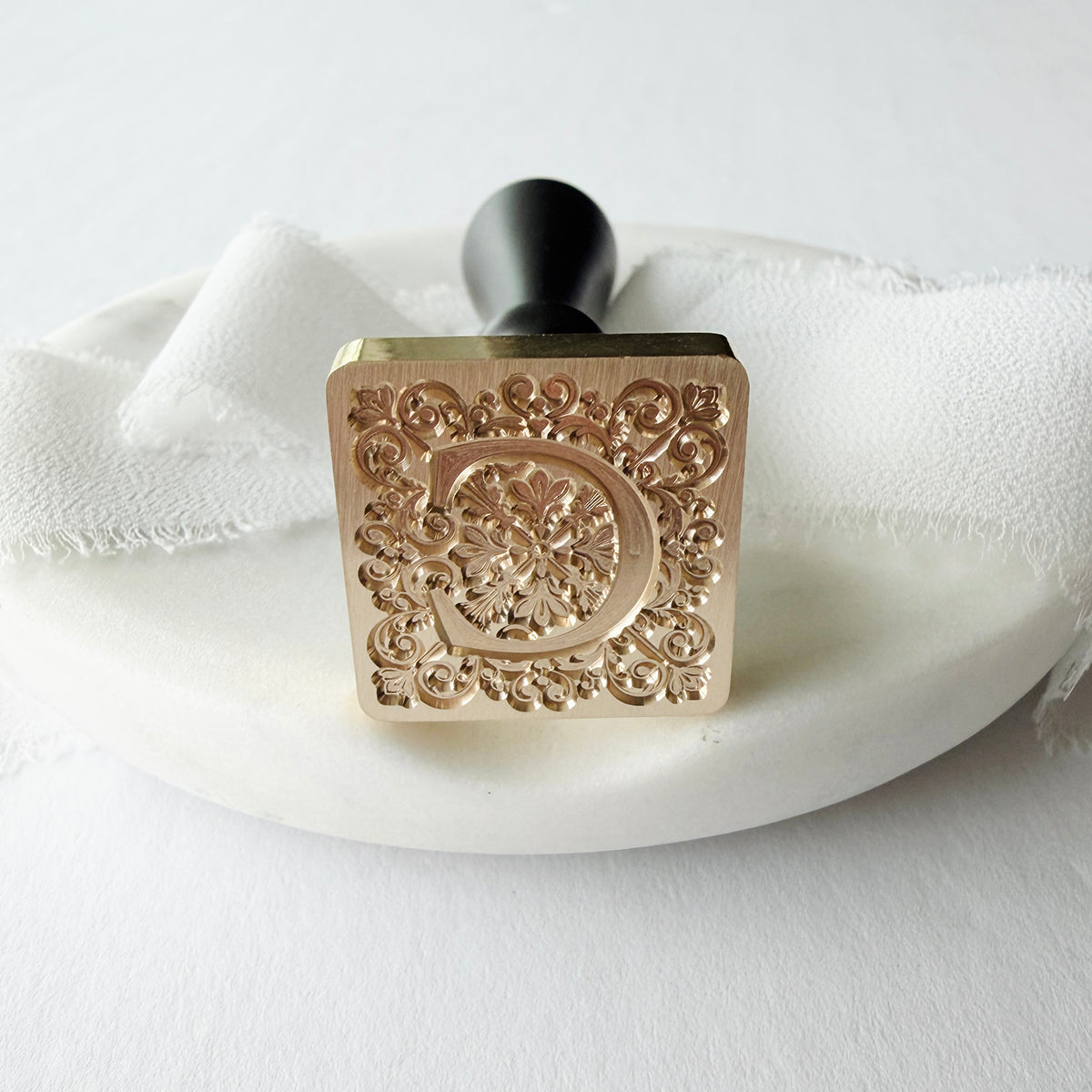 Initial Elegant Square Wax Seal Stamp (A-Z)