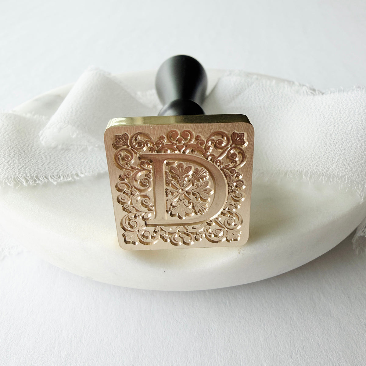 Initial Elegant Square Wax Seal Stamp (A-Z)