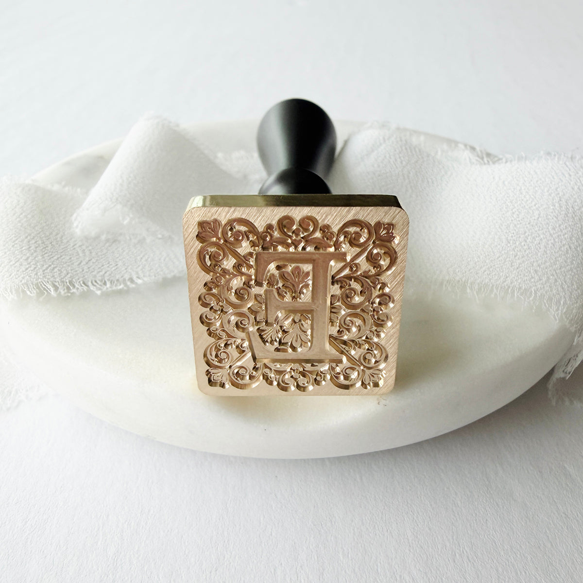 Initial Elegant Square Wax Seal Stamp (A-Z)