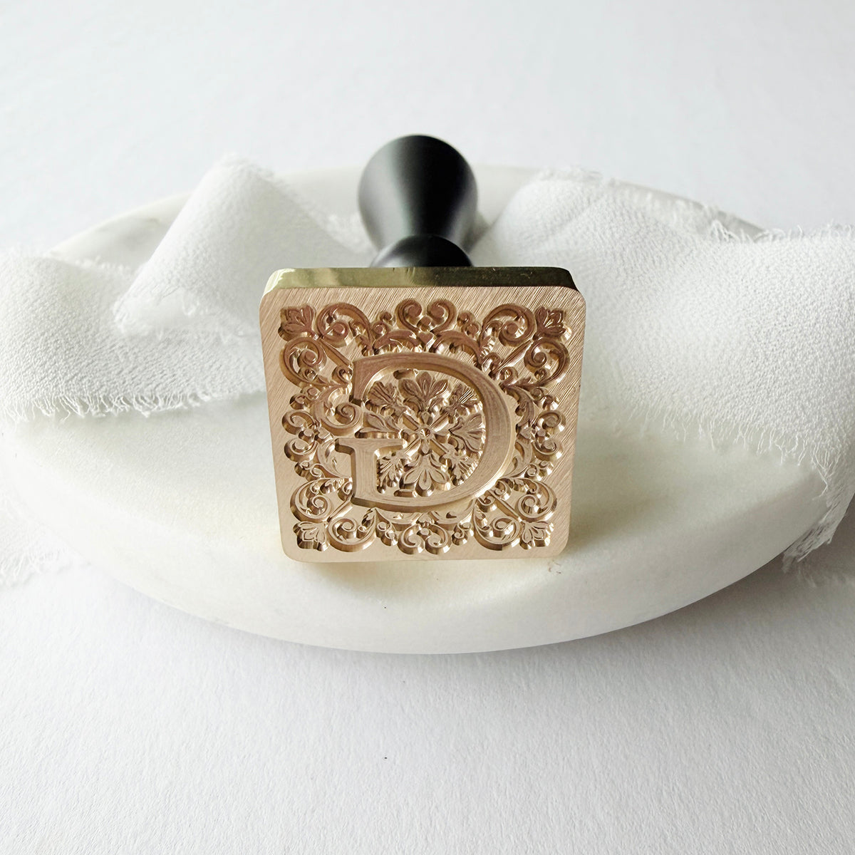 Initial Elegant Square Wax Seal Stamp (A-Z)