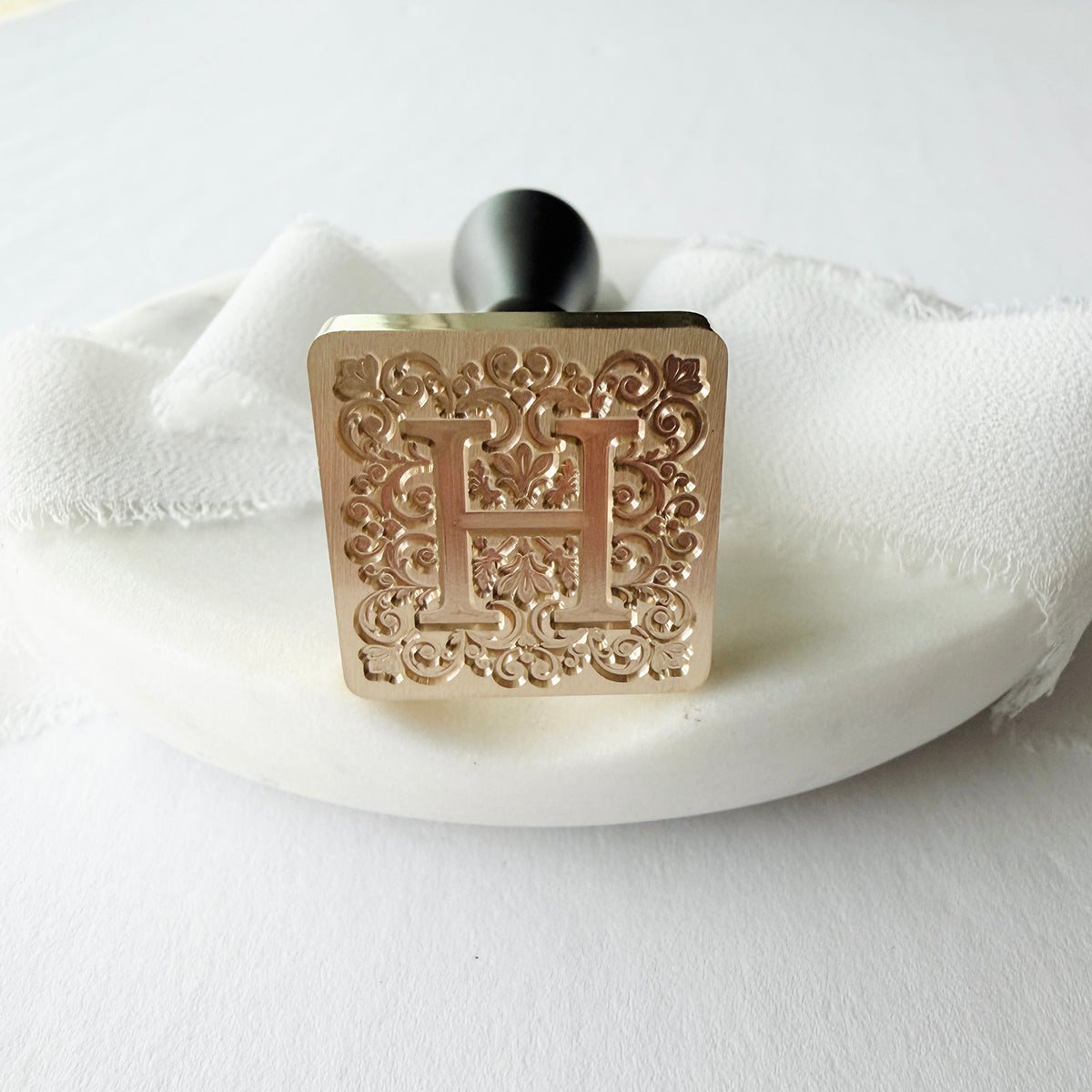 Initial Elegant Square Wax Seal Stamp (A-Z)