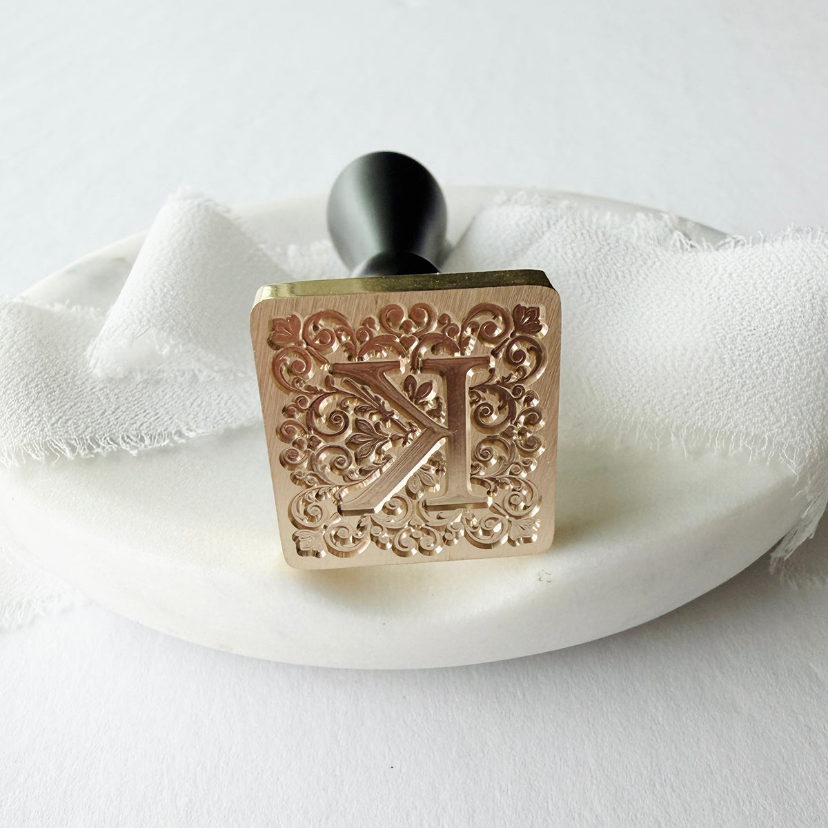 Initial Elegant Square Wax Seal Stamp (A-Z)
