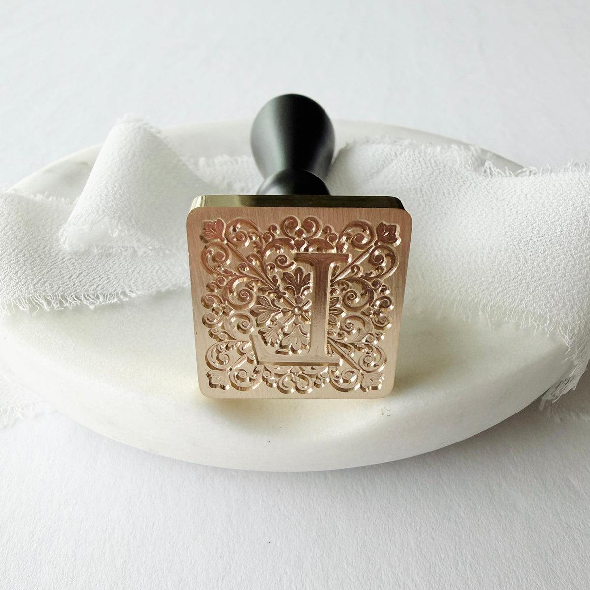 Initial Elegant Square Wax Seal Stamp (A-Z)