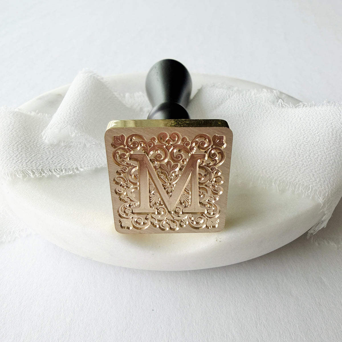 Initial Elegant Square Wax Seal Stamp (A-Z)