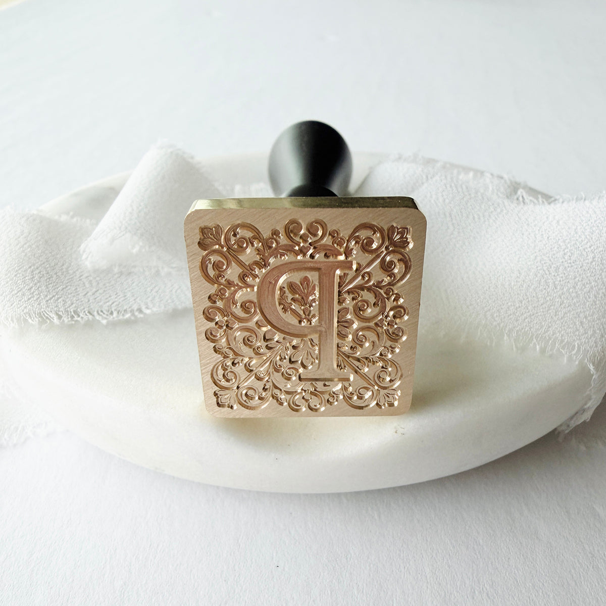 Initial Elegant Square Wax Seal Stamp (A-Z)