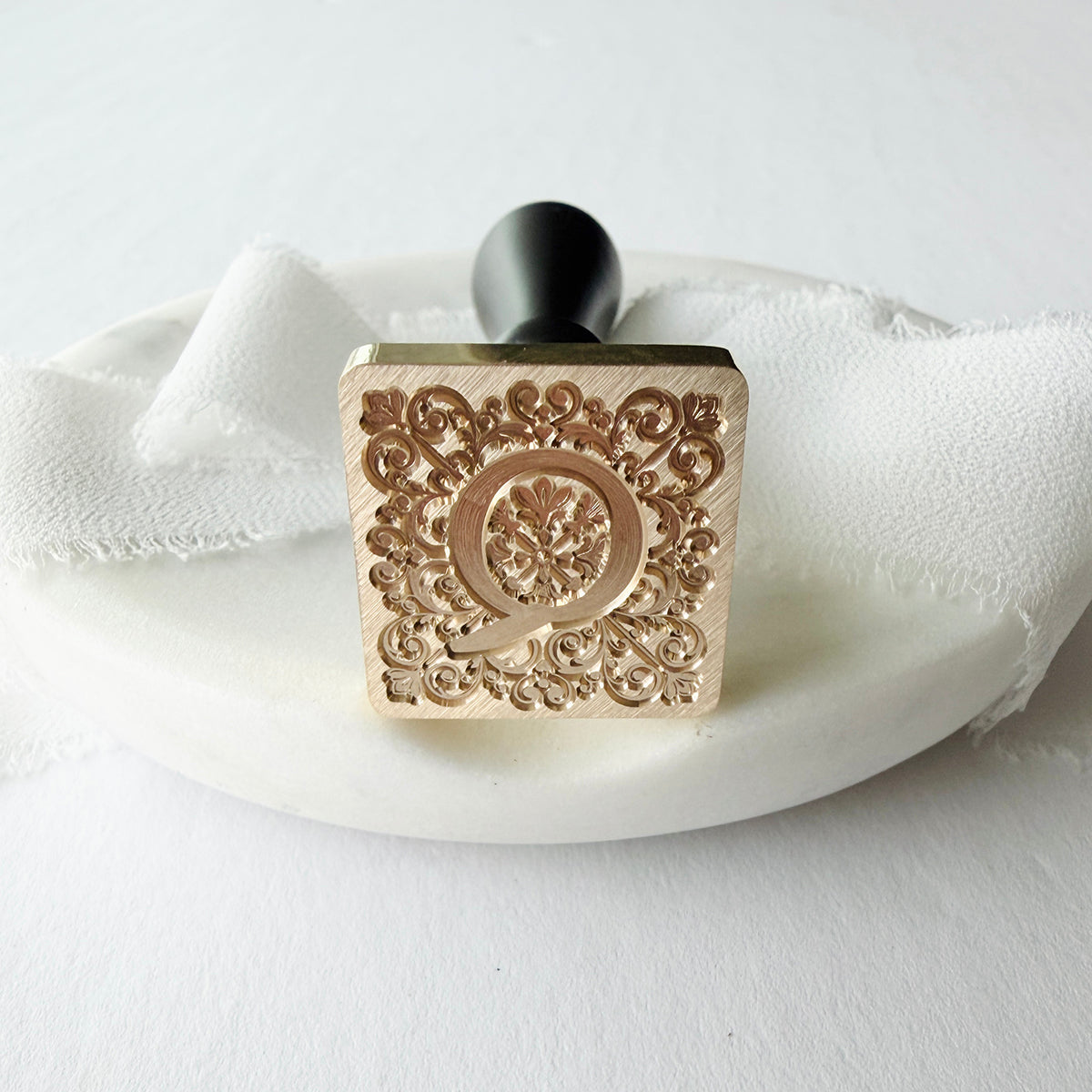 Initial Elegant Square Wax Seal Stamp (A-Z)