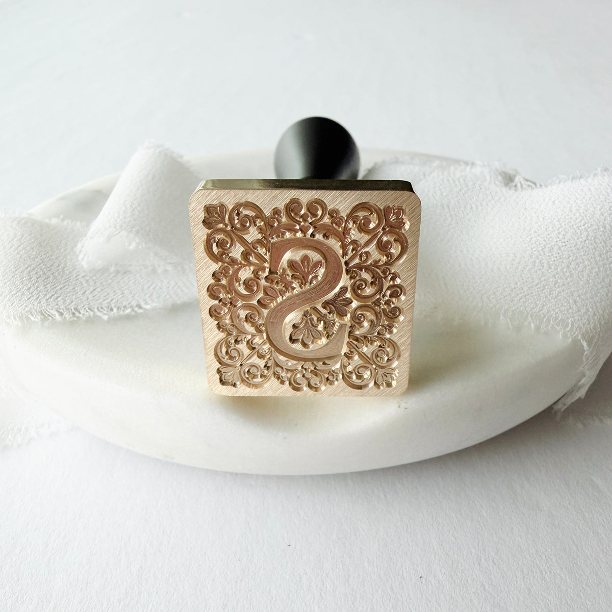 Initial Elegant Square Wax Seal Stamp (A-Z)