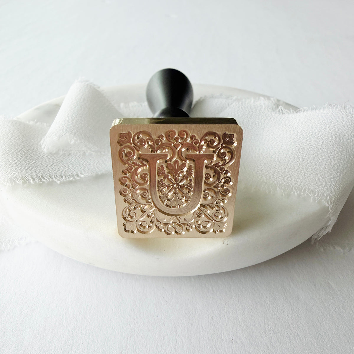Initial Elegant Square Wax Seal Stamp (A-Z)
