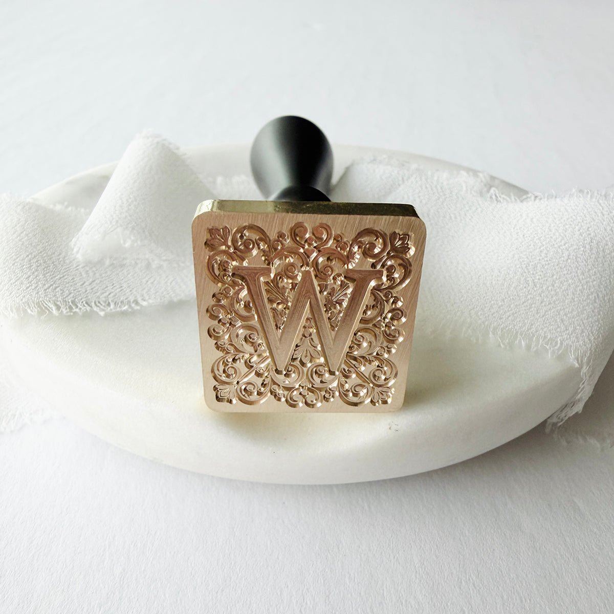 Initial Elegant Square Wax Seal Stamp (A-Z)