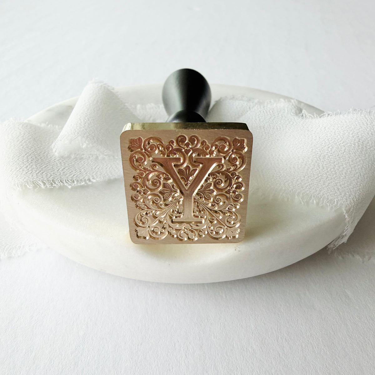 Initial Elegant Square Wax Seal Stamp (A-Z)
