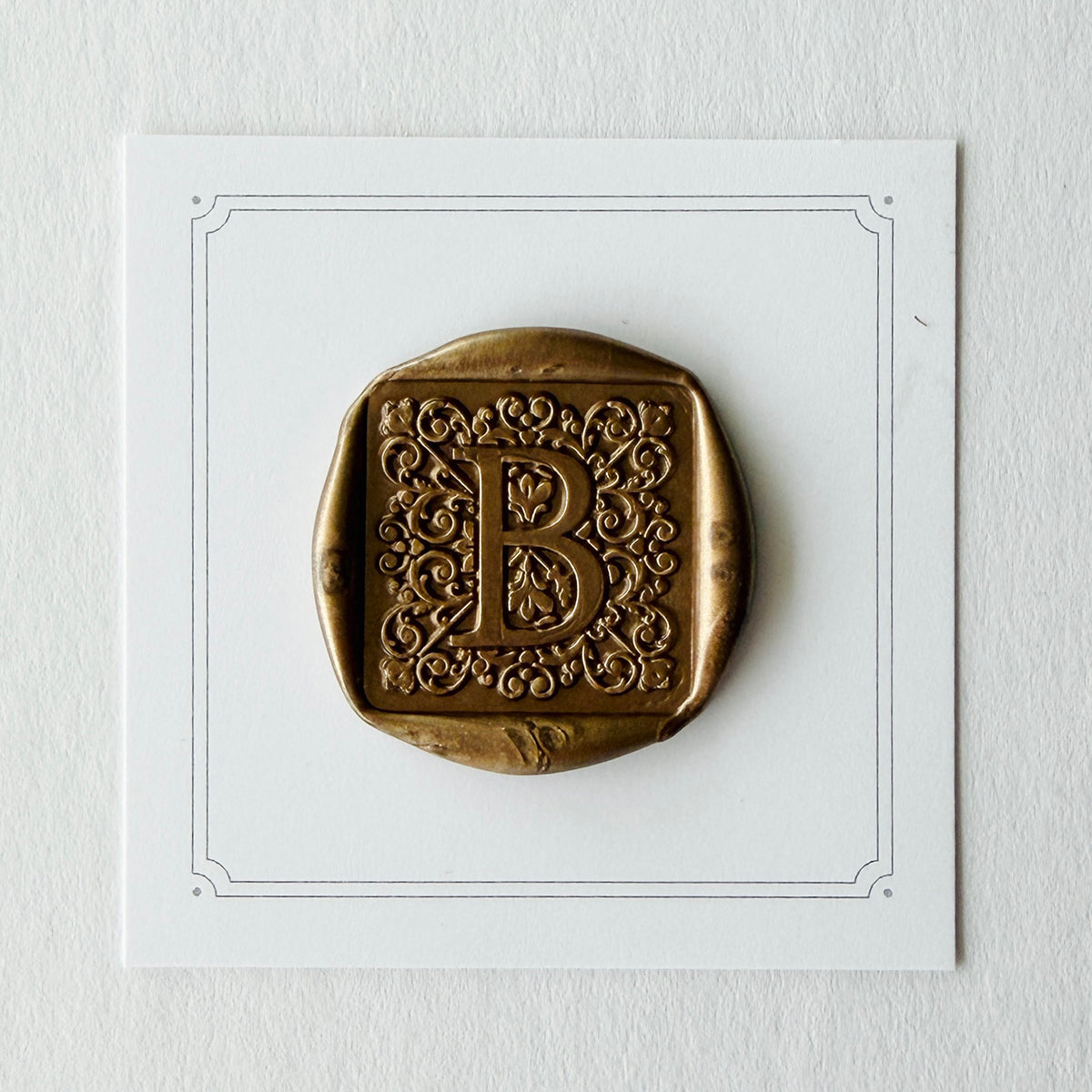 Initial Elegant Square Wax Seal Stamp (A-Z)