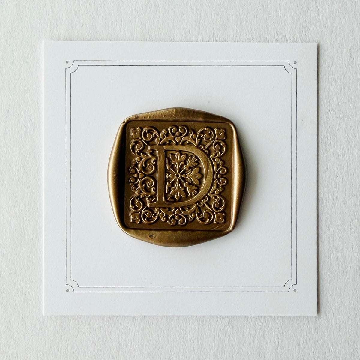 Initial Elegant Square Wax Seal Stamp (A-Z)