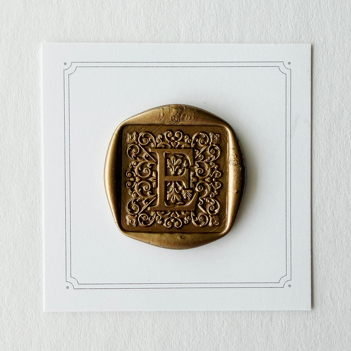 Initial Elegant Square Wax Seal Stamp (A-Z)