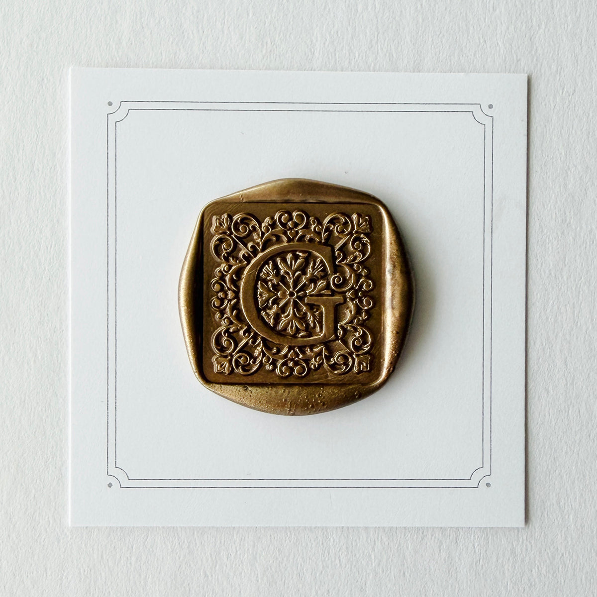 Initial Elegant Square Wax Seal Stamp (A-Z)