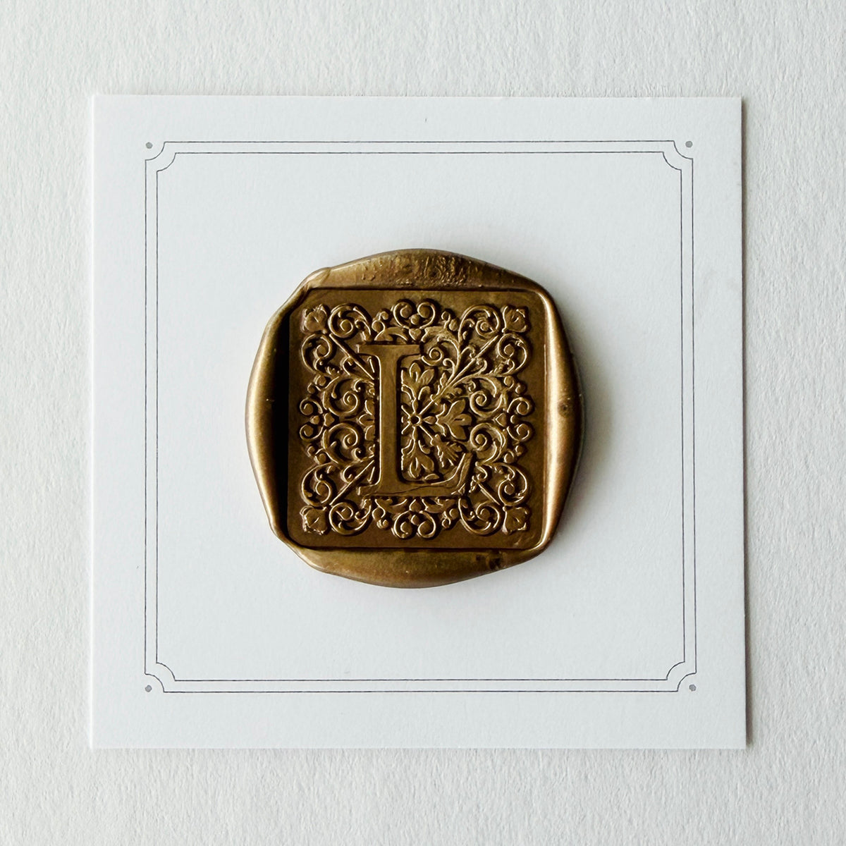 Initial Elegant Square Wax Seal Stamp (A-Z)