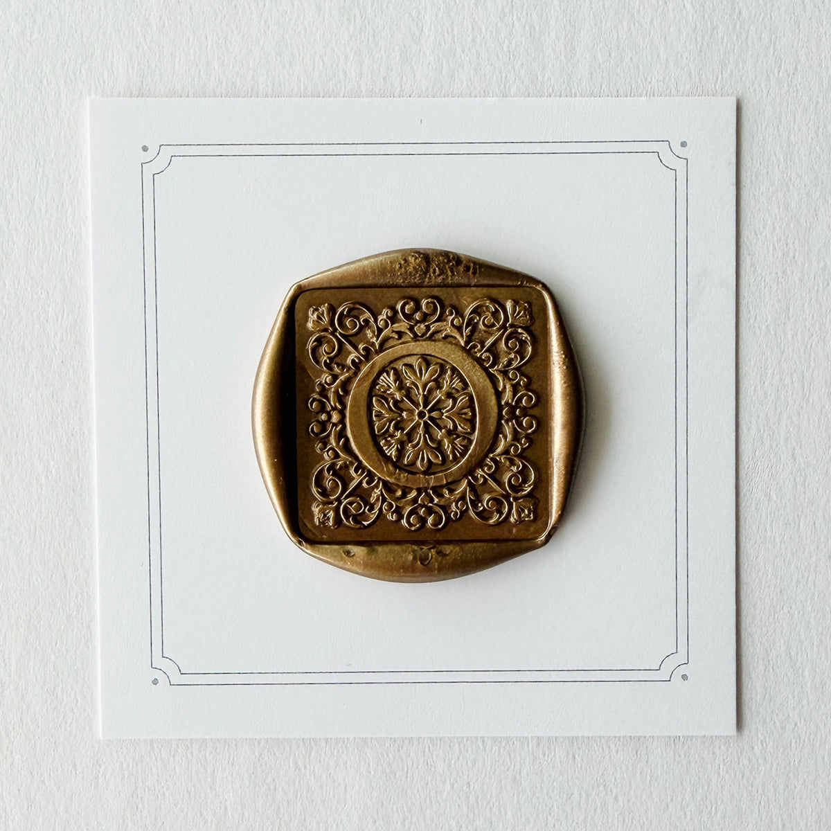 Initial Elegant Square Wax Seal Stamp (A-Z)